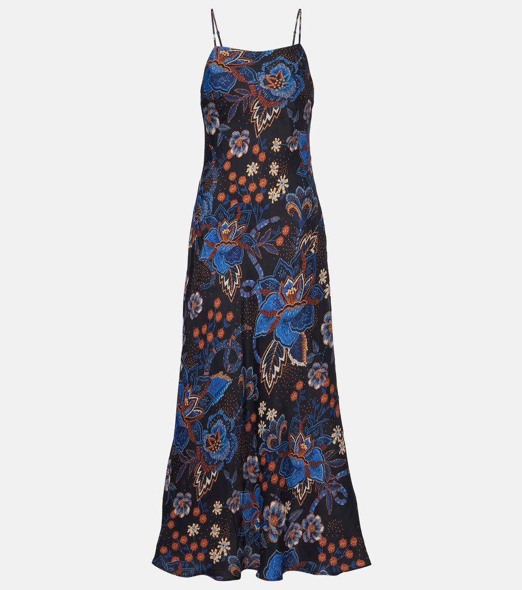 Farm Rio Snakes Bouquet Maxi Dress