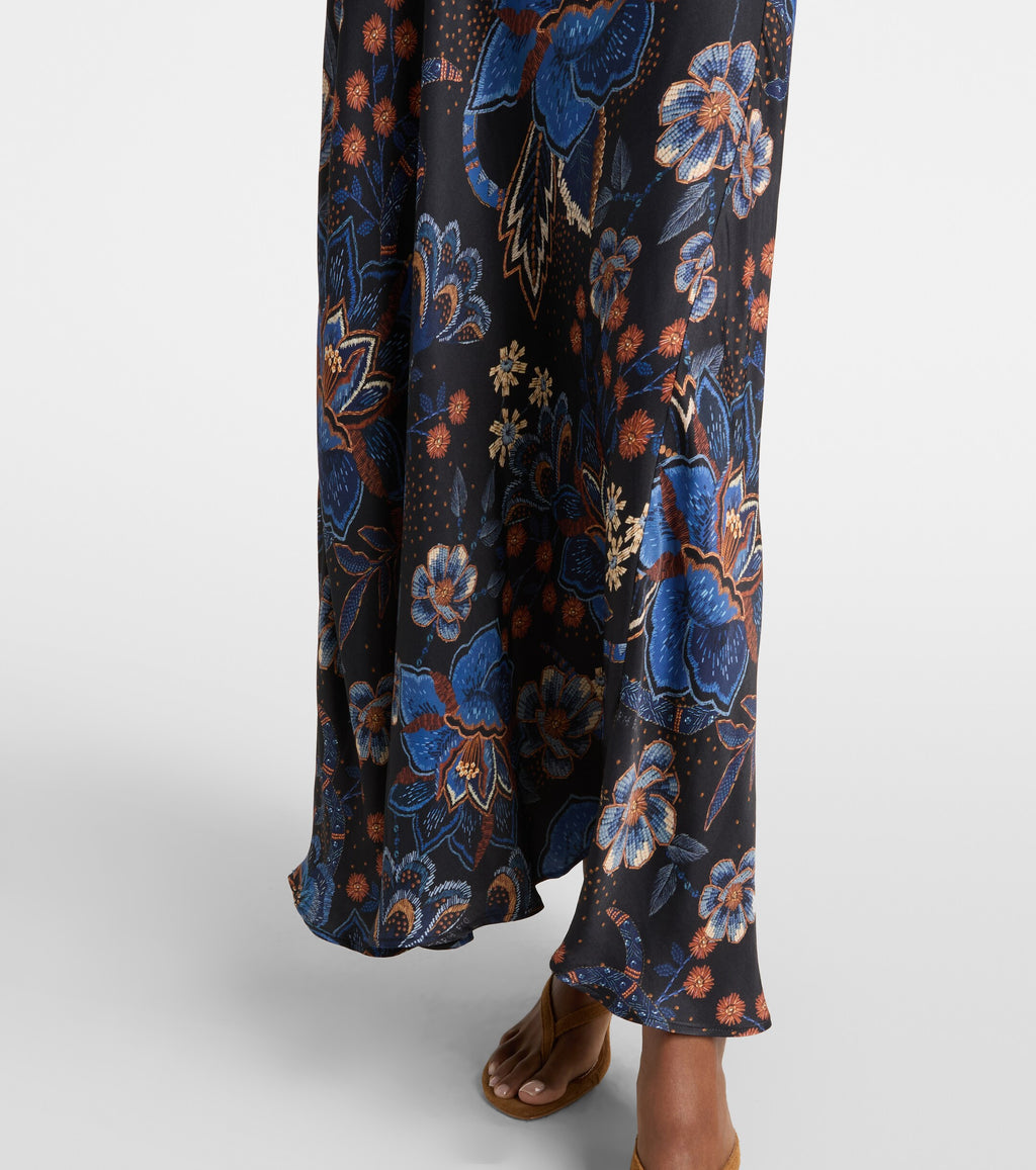 Farm Rio Snakes Bouquet Maxi Dress