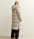 Mink Longline Hooded Puffer Coat
